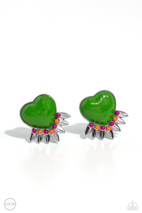 Paparazzi  Spring Story - Green  Clip-On