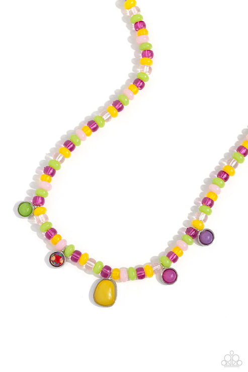 Paparazzi  Colorfully California - Yellow  Necklace