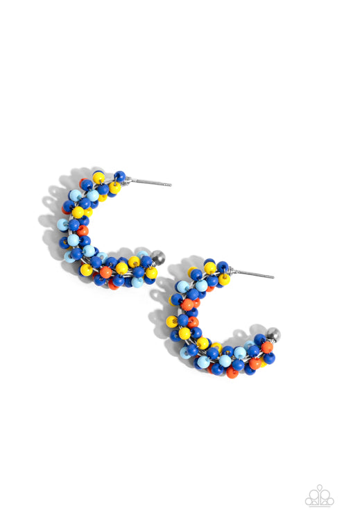 Paparazzi  Balloon Backdrop - Blue  Earrings