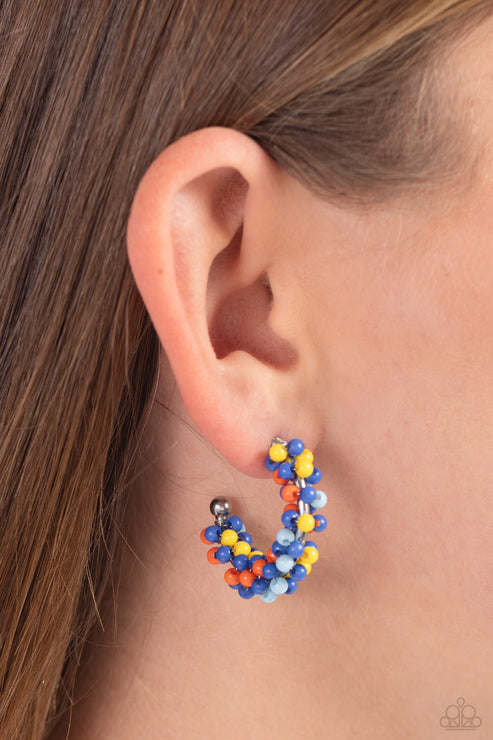 Paparazzi  Balloon Backdrop - Blue  Earrings