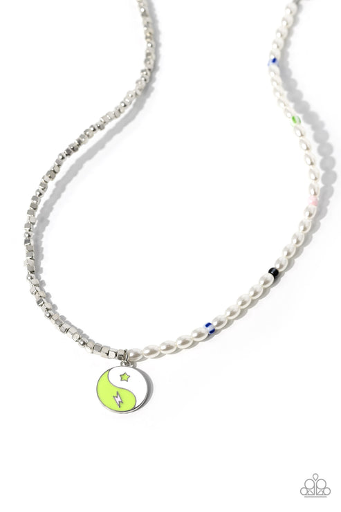 Paparazzi  Youthful Yin and Yang - Green  Necklace