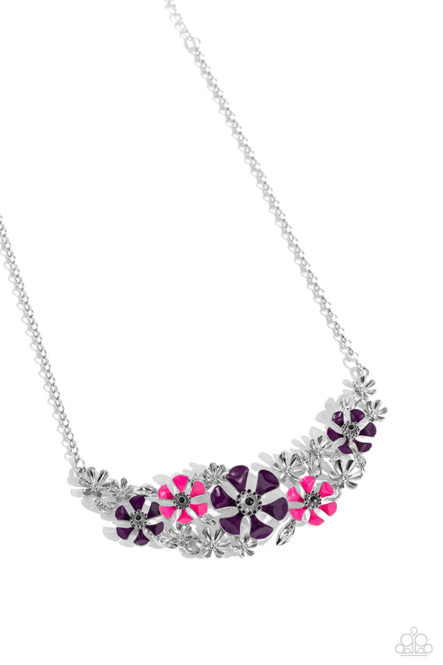 Paparazzi  Blooming Practice - Purple  Necklace