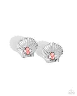 Paparazzi  Oyster Opulence - Orange  Post Earrings