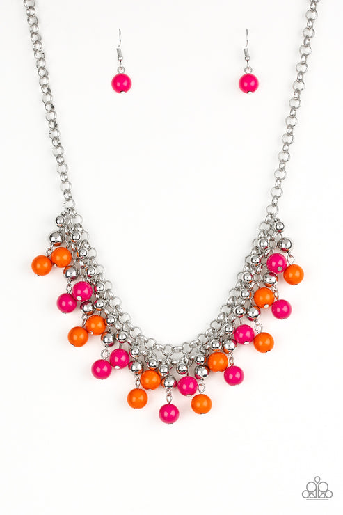 Paparazzi  Friday Night Fringe - Multi  Necklace