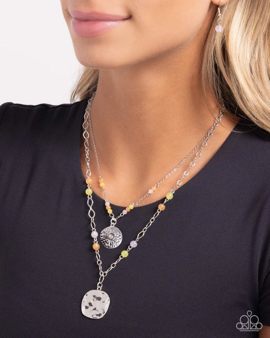 Paparazzi Necklace ~ Sand Dollar Season - Pink