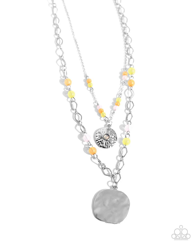 Paparazzi Necklace ~ Sand Dollar Season - Pink