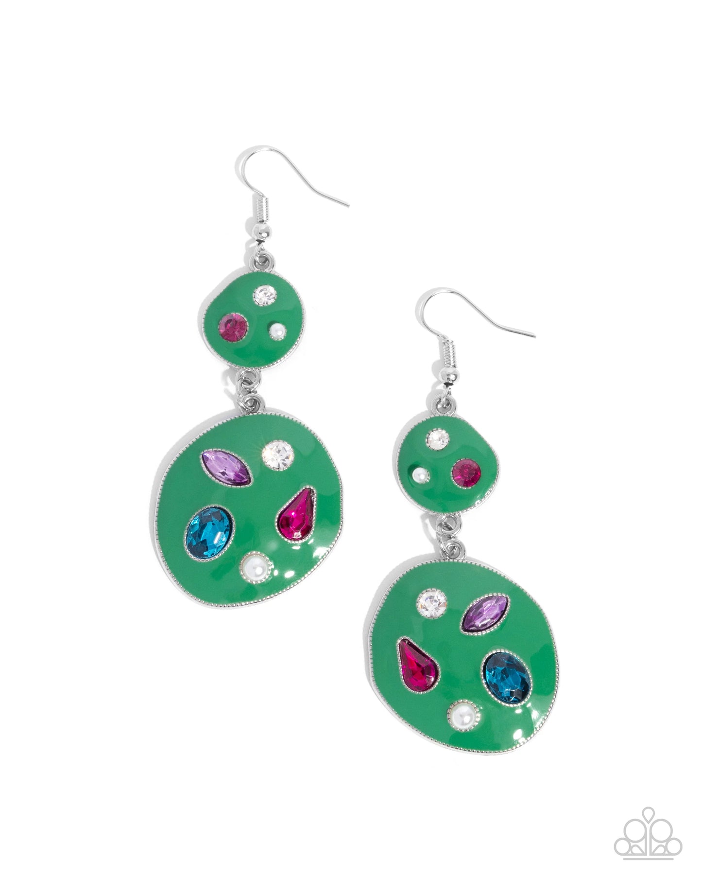Paparazzi Gallery Genius - Green Earrings