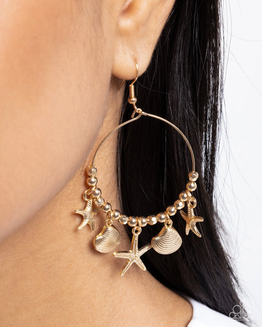 Paparazzi Coastal Conversation - Gold Earrings
