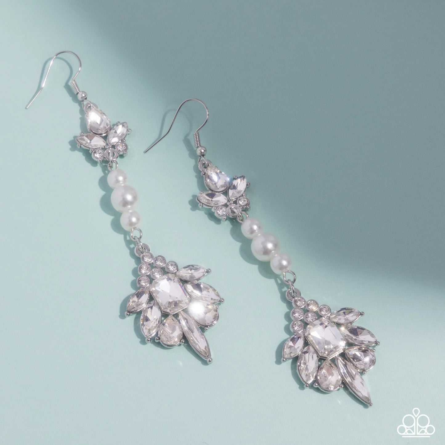 Paparazzi Considerable Captivation - White Earrings