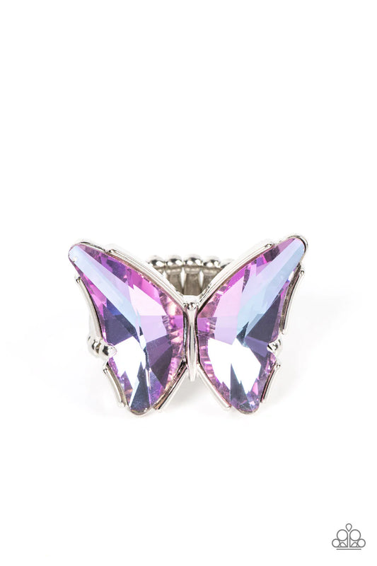 Paparazzi Fluorescent Flutter - Purple Ring