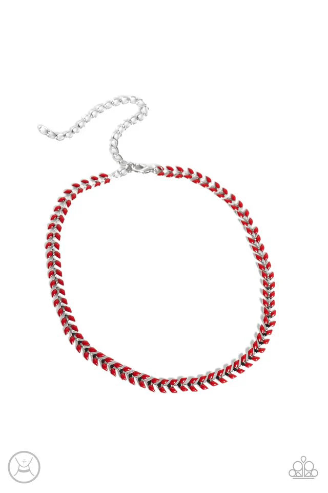 Paparazzi Necklace ~ Grecian Grace - Red