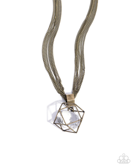 Paparazzi Eager Elegance - Brass Necklace