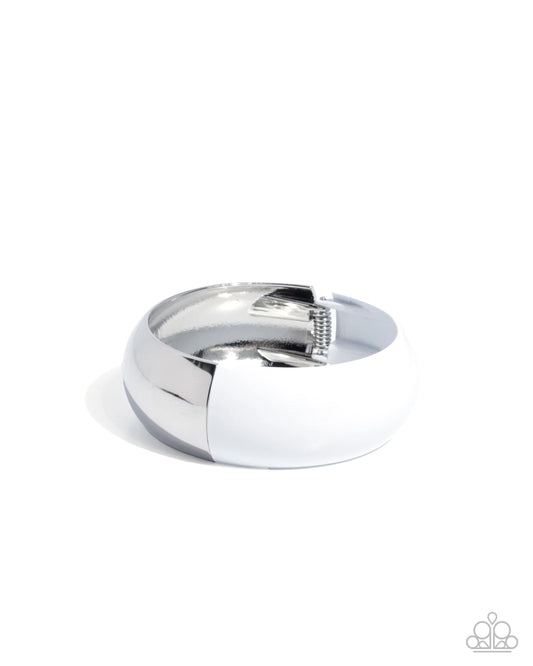 Paparazzi Painted Paramount - White Bracelet