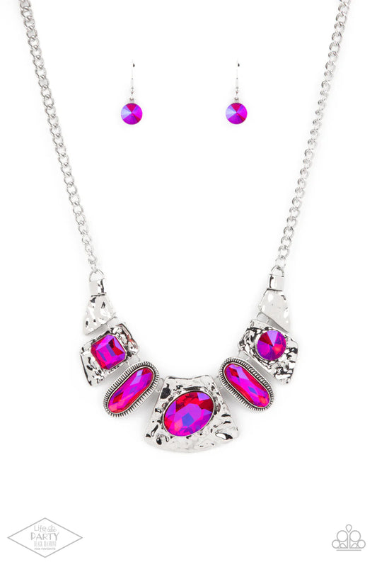 Paparazzi Futuristic Fashionista - Pink Necklace