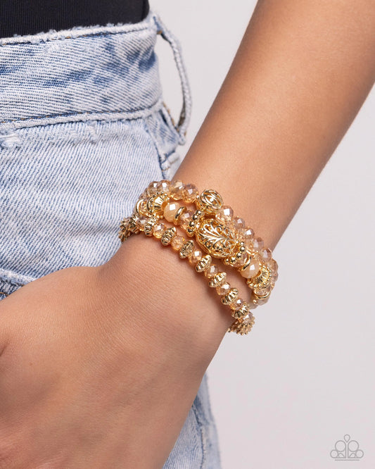 Paparazzi ♥ Malibu Maiden - Gold ♥ Bracelet