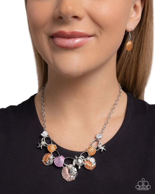 Paparazzi Oceanic Octave - Orange Necklace