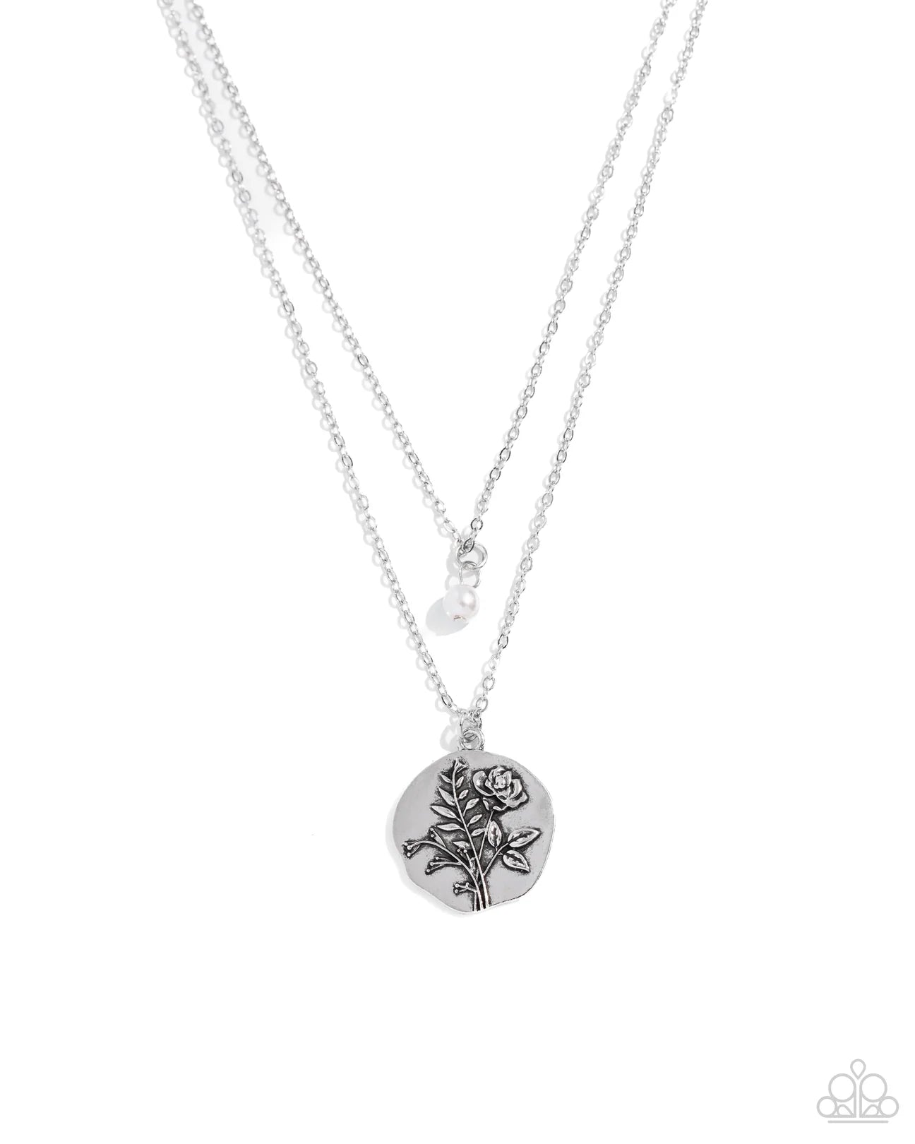 PAPARAZZI "BIRTHSTONE BEAUTY" WHITE JUNE NECKLACE
