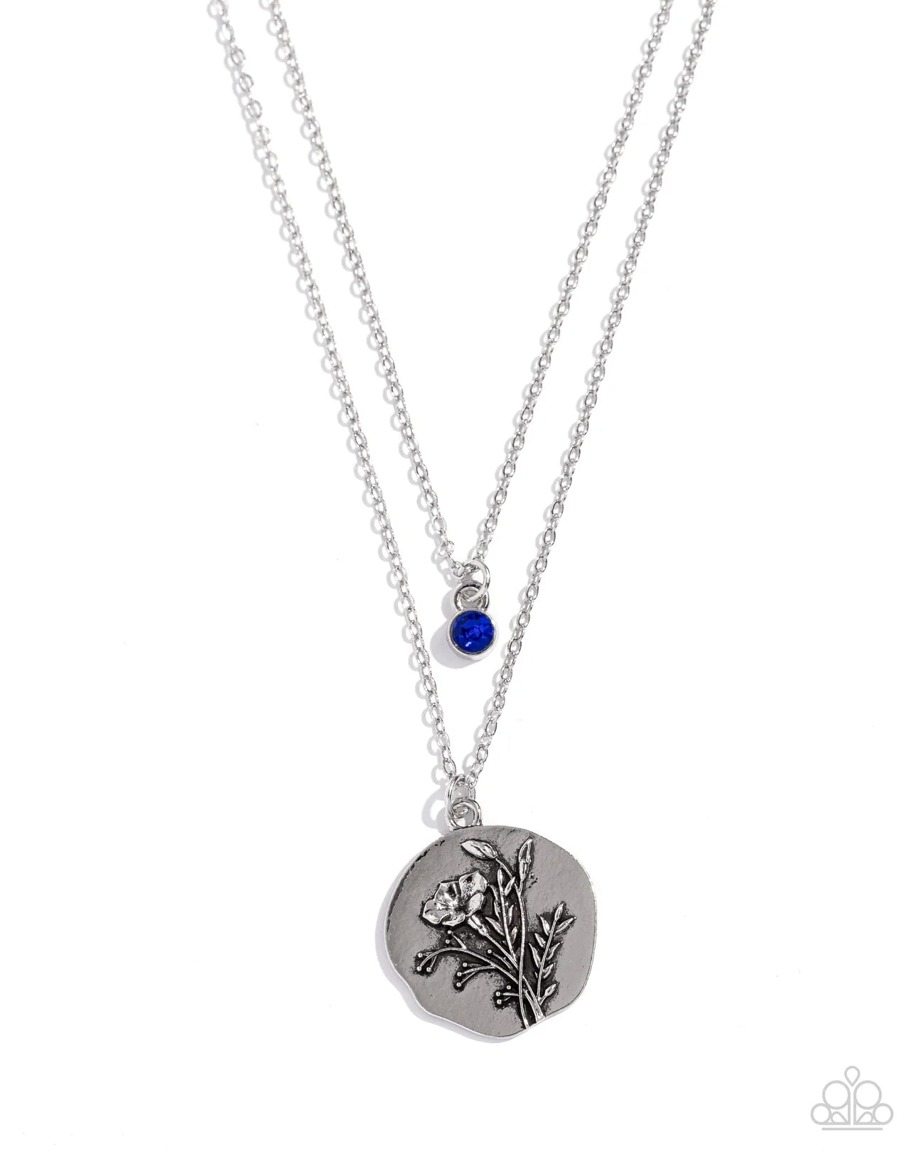 PAPARAZZI "BIRTHSTONE BEAUTY" BLUE SEPTEMBER  NECKLACE