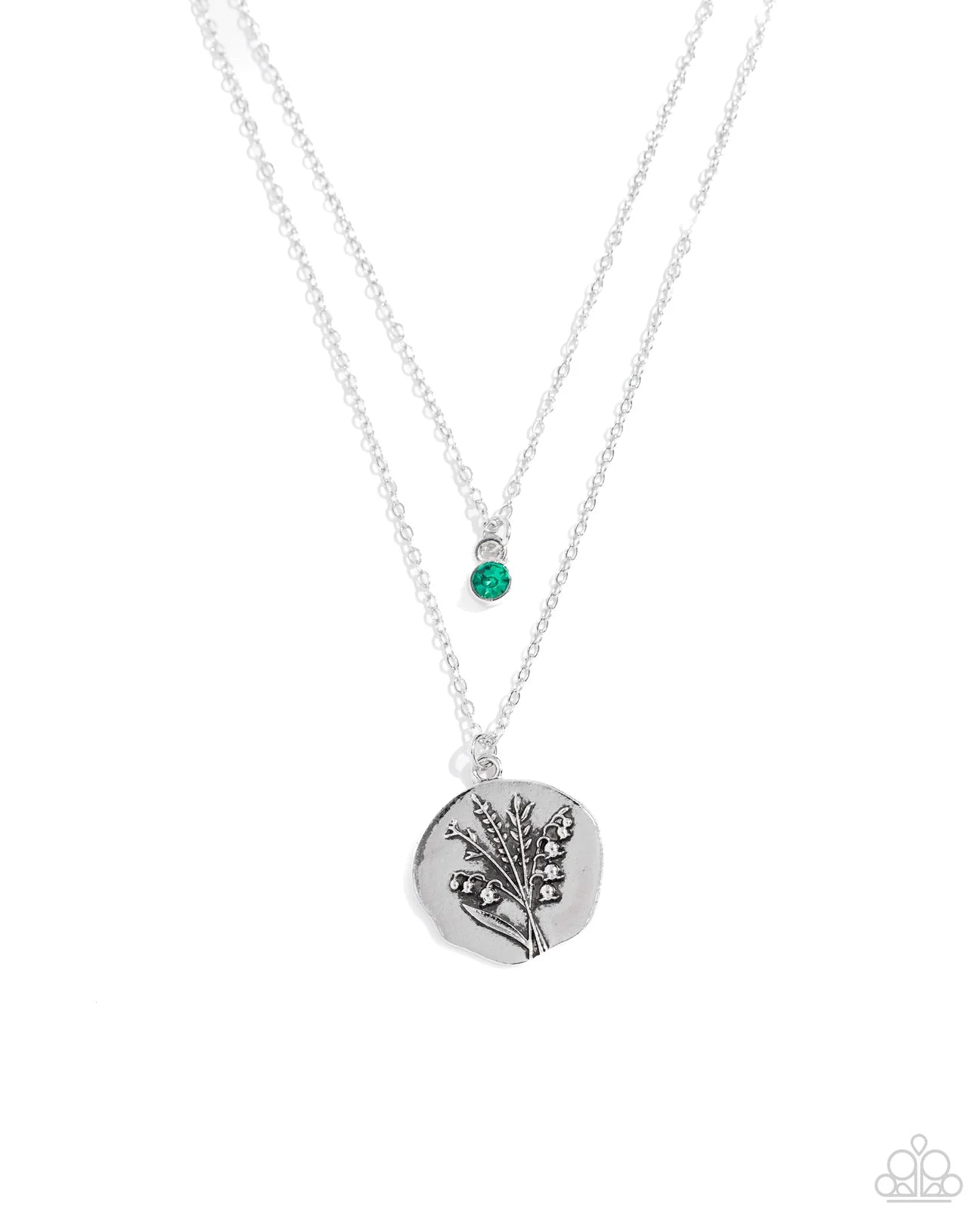 PAPARAZZI "BIRTHSTONE BEAUTY" GREEN MAY NECKLACE