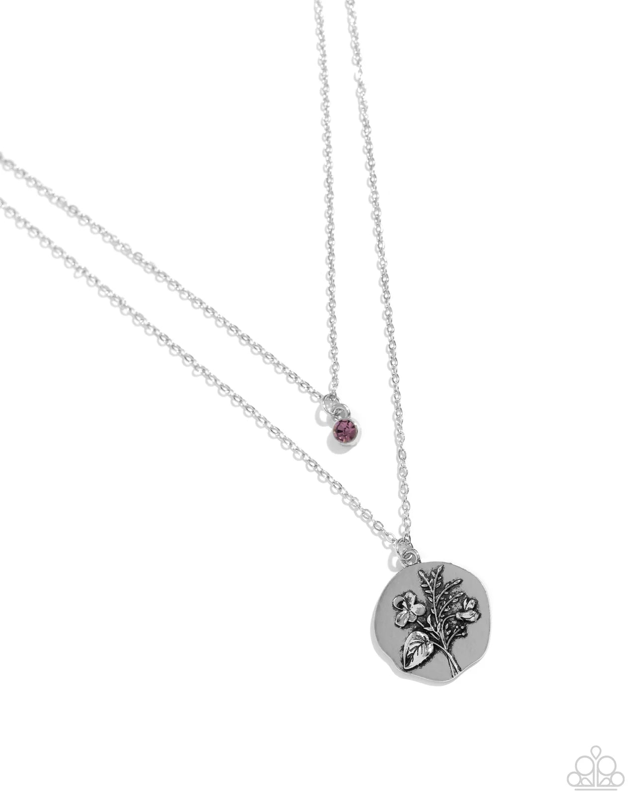 PAPARAZZI "BIRTHSTONE BEAUTY" PURPLE FEBRUARY  NECKLACE