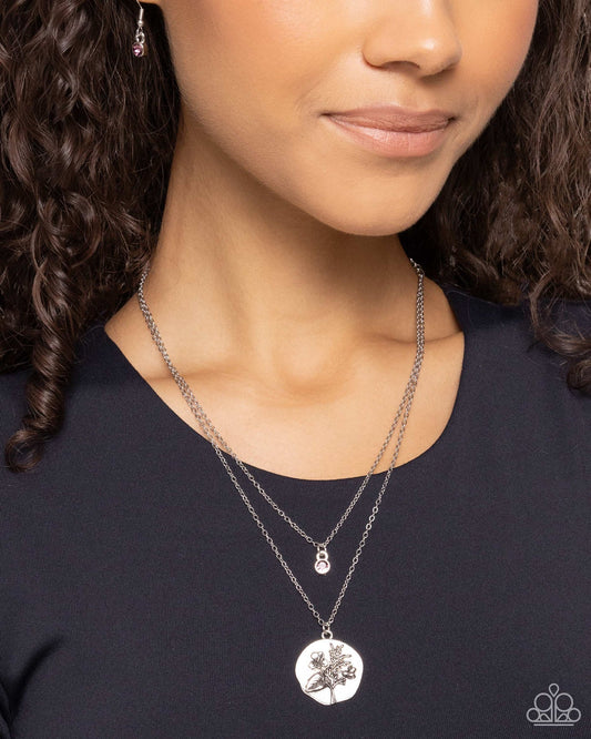 PAPARAZZI "BIRTHSTONE BEAUTY" PURPLE FEBRUARY  NECKLACE