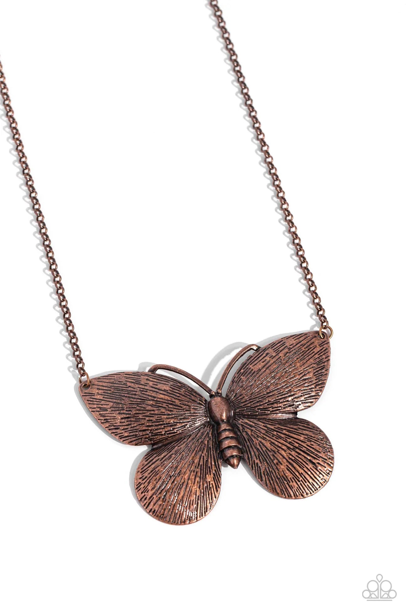 PAPARAZZI "DRAWN TO THE WIND" COPPER NECKLACE