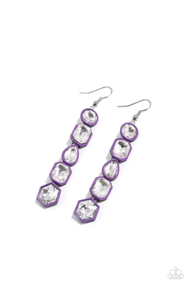 Paparazzi Earring ~ Developing Dignity - Purple/Paparazzi Necklace ~ Evolving Elegance - Purple/Paparazzi Ring ~ Changing Class - Purple