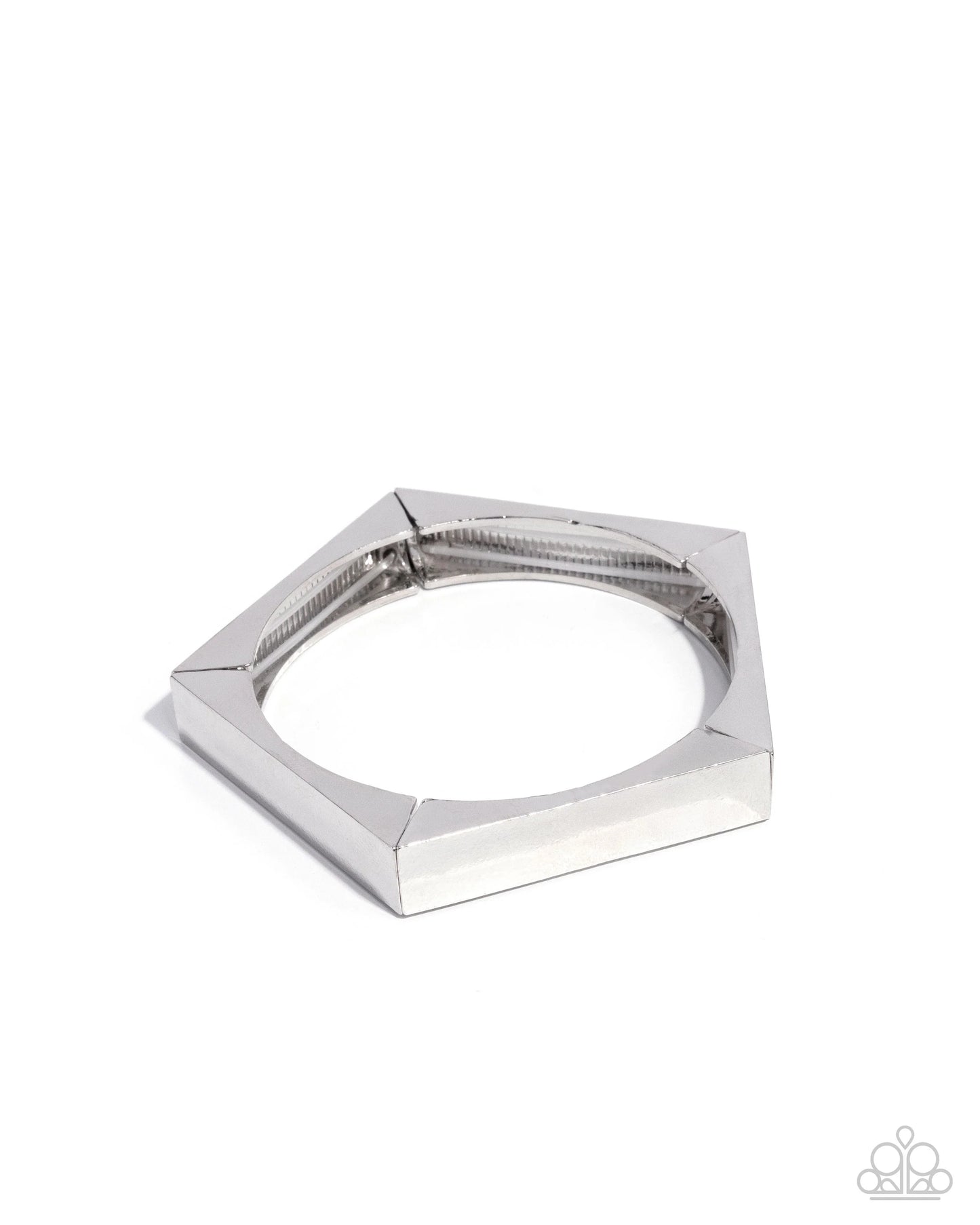 Paparazzi Pentagon Punk - Silver Bracelet