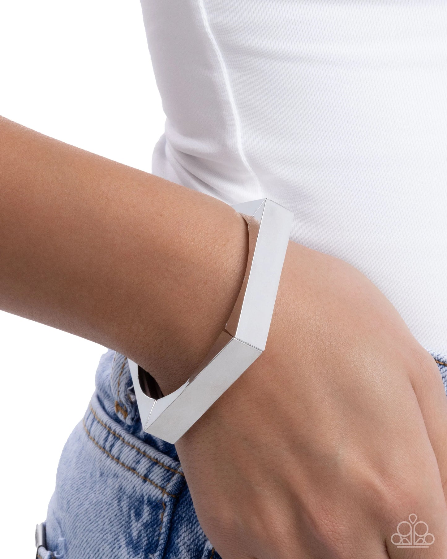 Paparazzi Pentagon Punk - Silver Bracelet