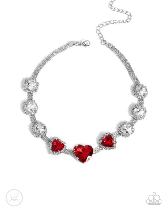 Paparazzi Valentines Vibe -Red Necklace
