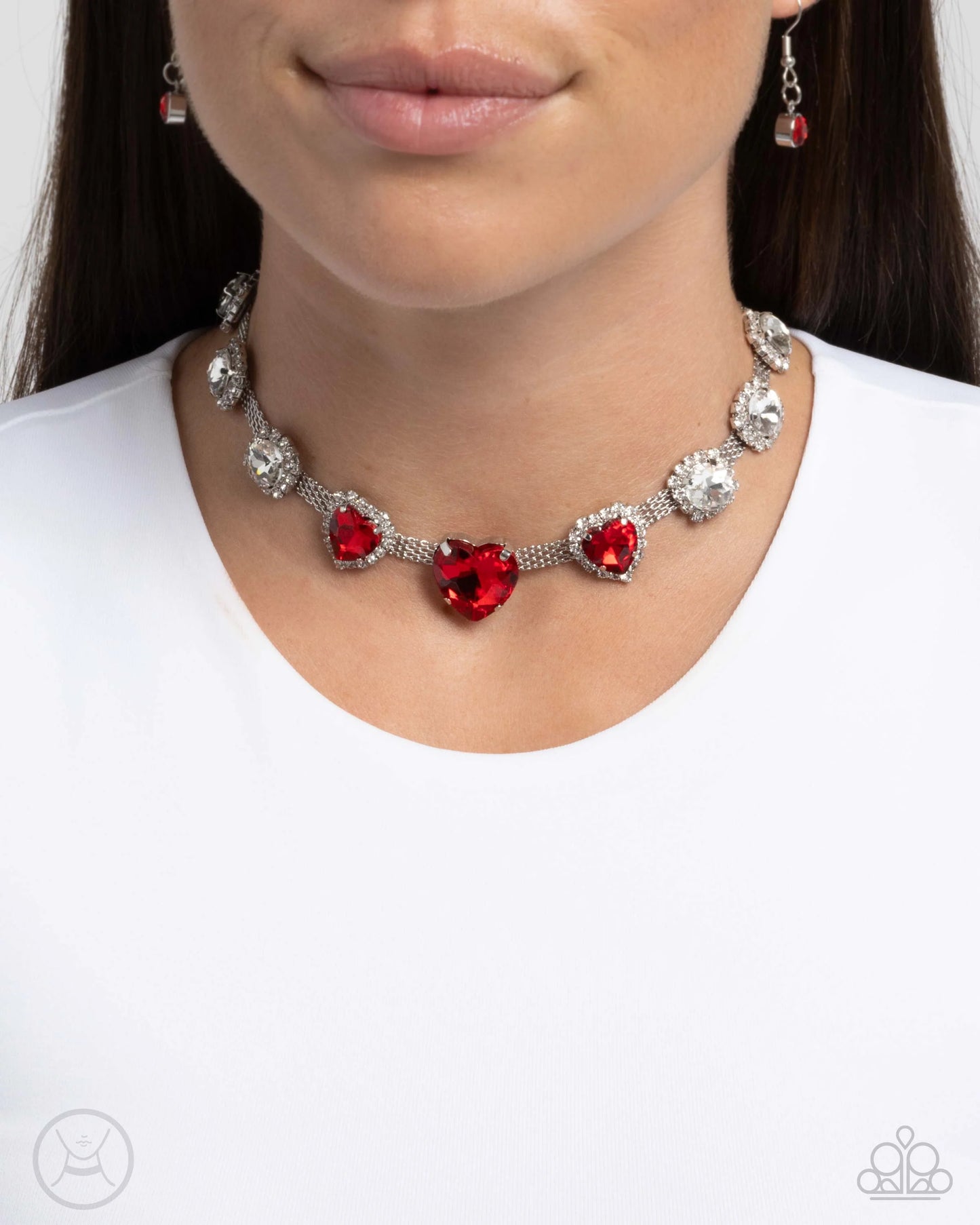 Paparazzi Valentines Vibe -Red Necklace