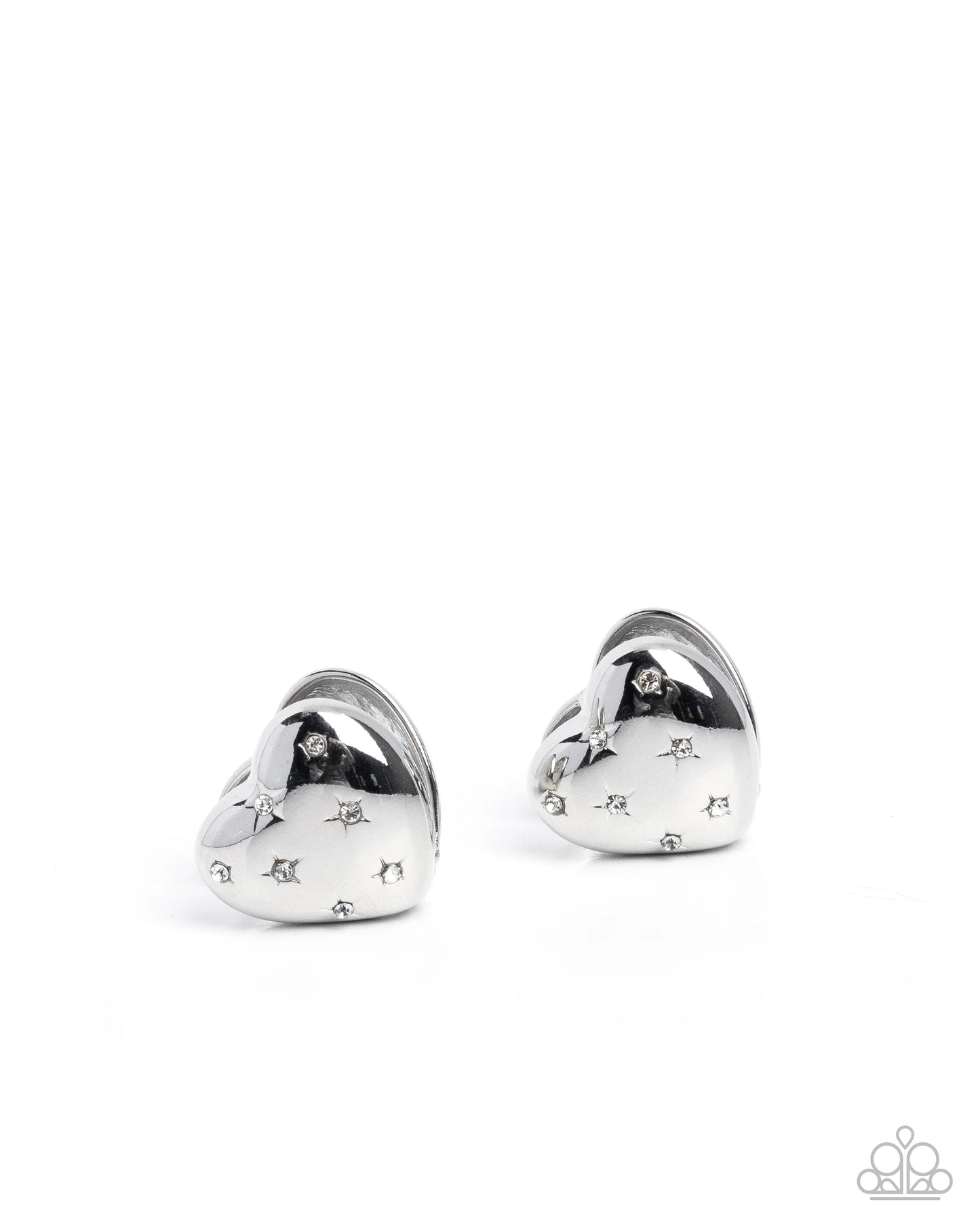 Paparazzi Sweetheart Stars - White Earrings