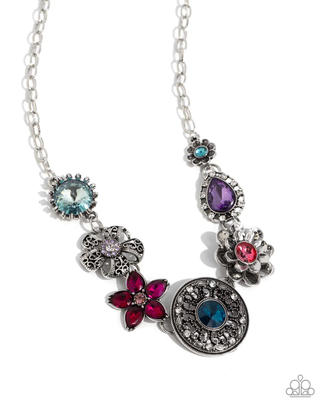 Paparazzi Necklace ~ Giddy Garden - Multi