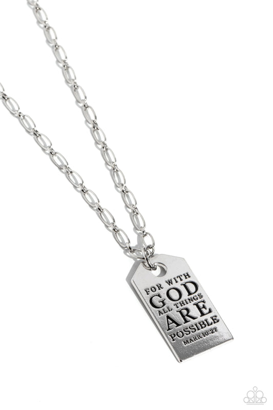 Paparazzi ♥ Possible Pendant - Silver ♥ Necklace
