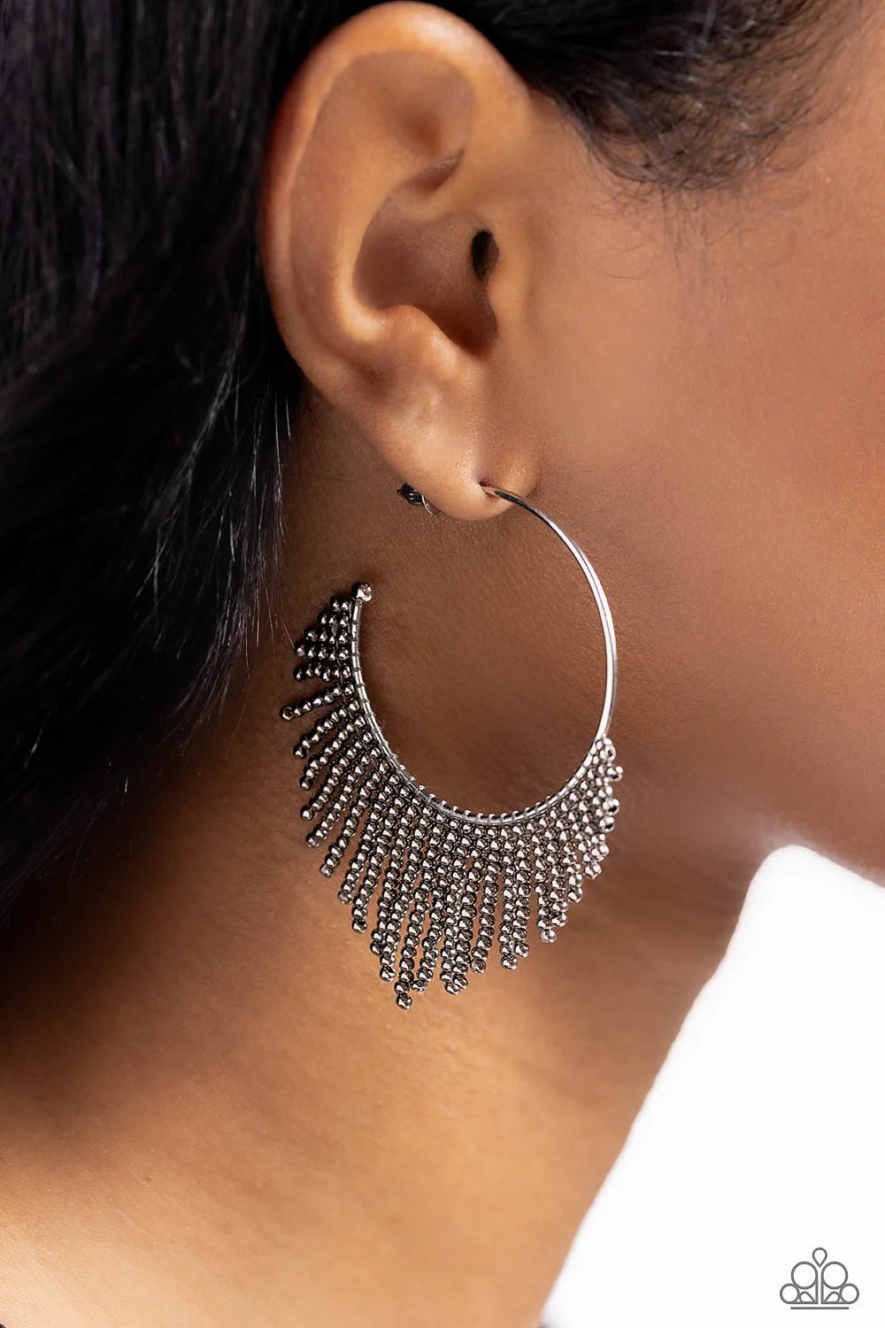 Paparazzi ♥ Tailored Tassel - Silver ♥ Earrings