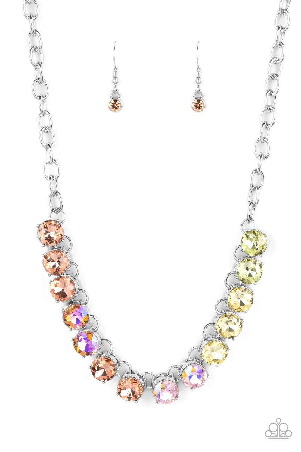 Paparazzi ♥ Rainbow Resplendence - Orange ♥ Necklace