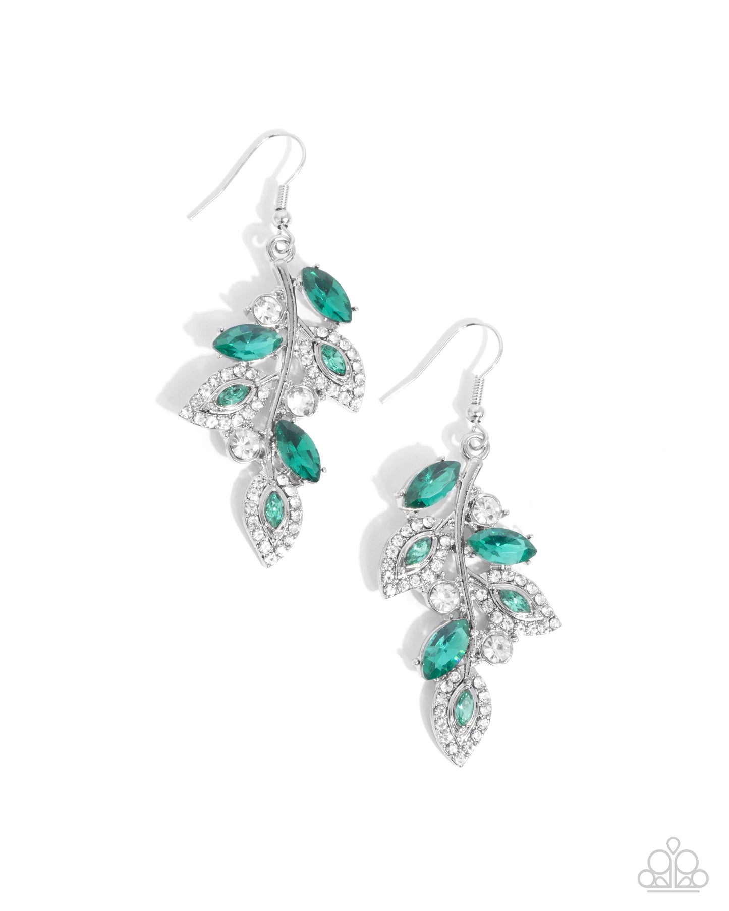 Paparazzi ♥ Flourishing Feature - Green ♥ Earrings
