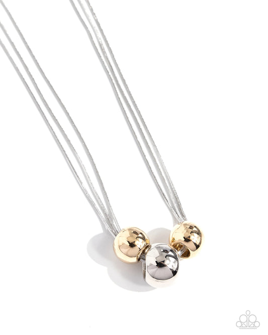 Paparazzi ♥ Beaming Beads - Silver ♥ Necklace