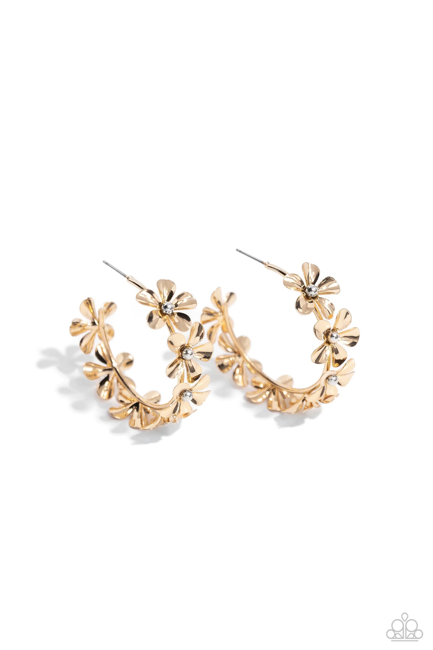 Paparazzi ♥ Floral Flamenco - Gold ♥ Earrings