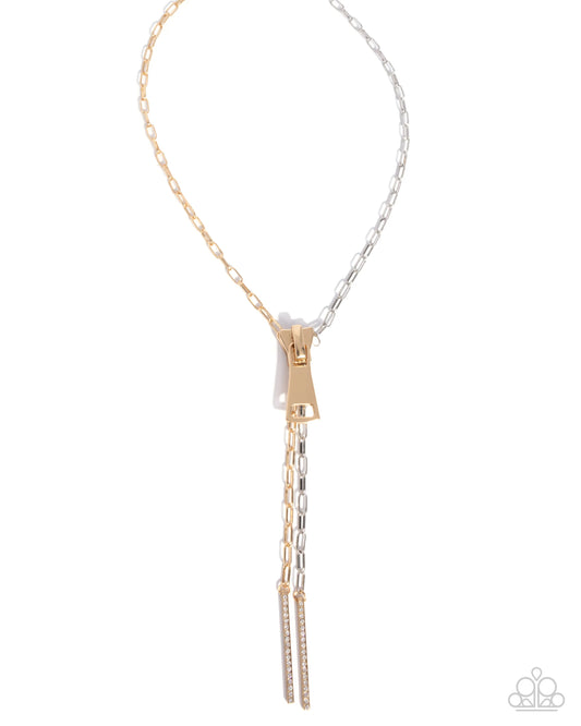 Paparazzi ♥ Zipper Zeal - Necklace ♥ Necklace