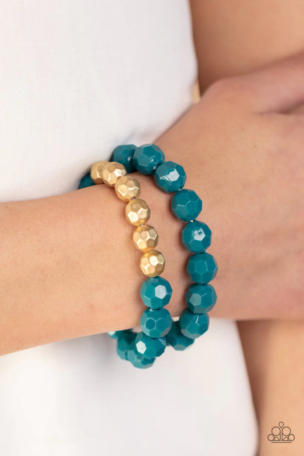 Paparazzi ♥ Greco Getaway - Blue ♥ Necklace/Paparazzi ♥ Grecian Glamour - Blue ♥ Bracelet