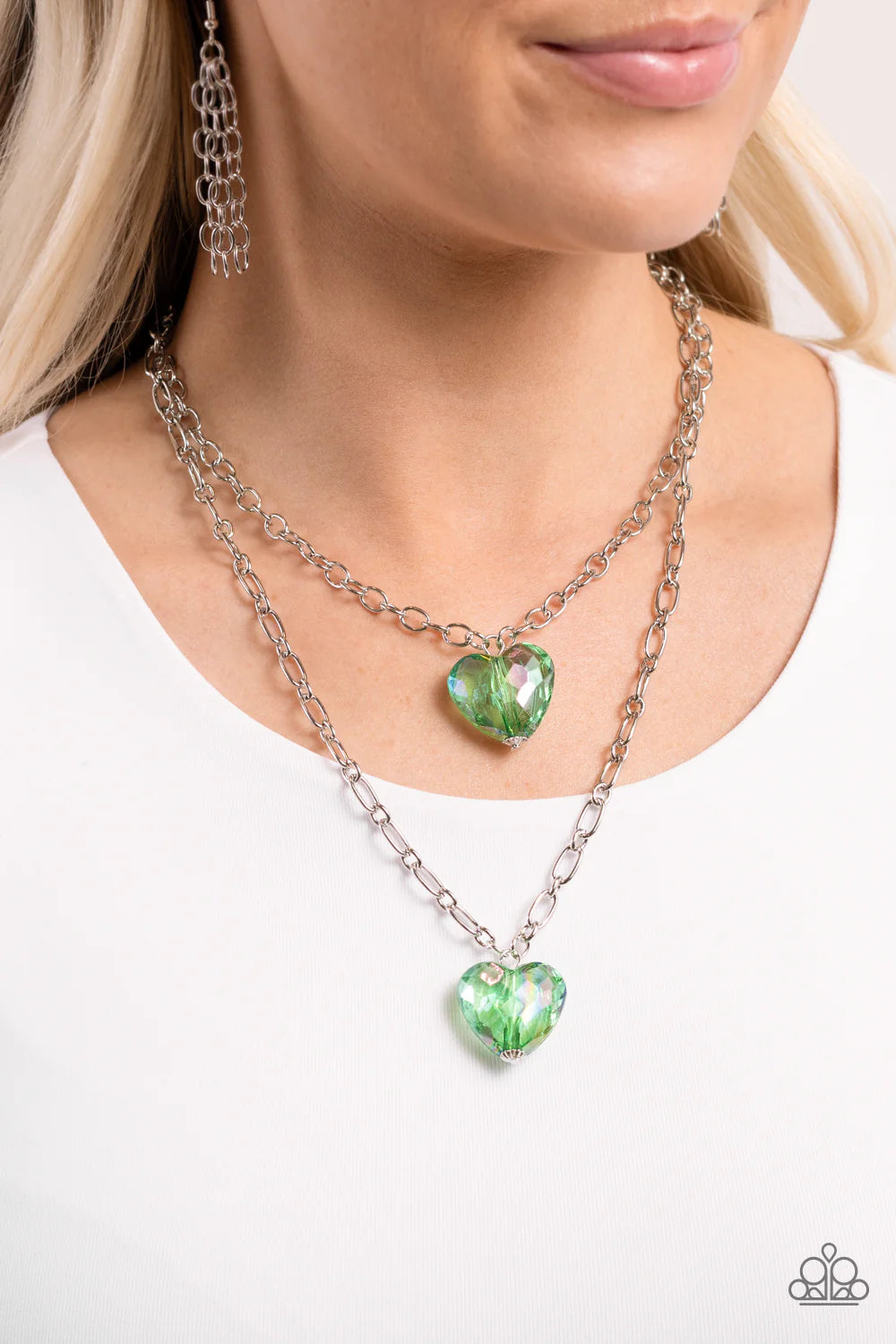 Paparazzi ♥ Layered Love - Green ♥ Necklace