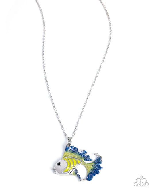 Paparazzi ♥ Flashy Fish - Yellow ♥ Necklace
