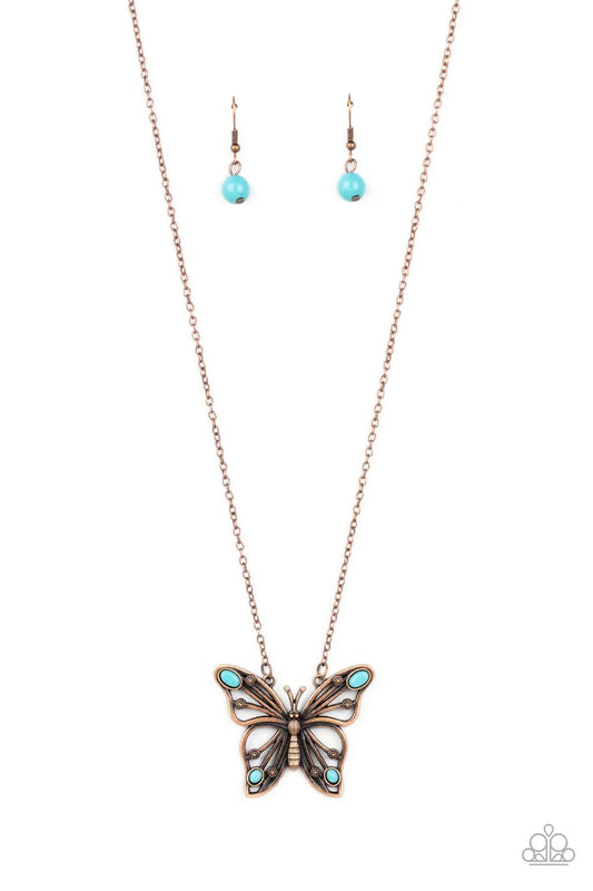 Paparazzi ♥ Badlands Butterfly - Copper ♥ Necklace