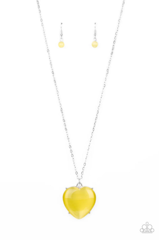 Paparazzi ♥ Warmhearted Glow - Yellow ♥ Necklace