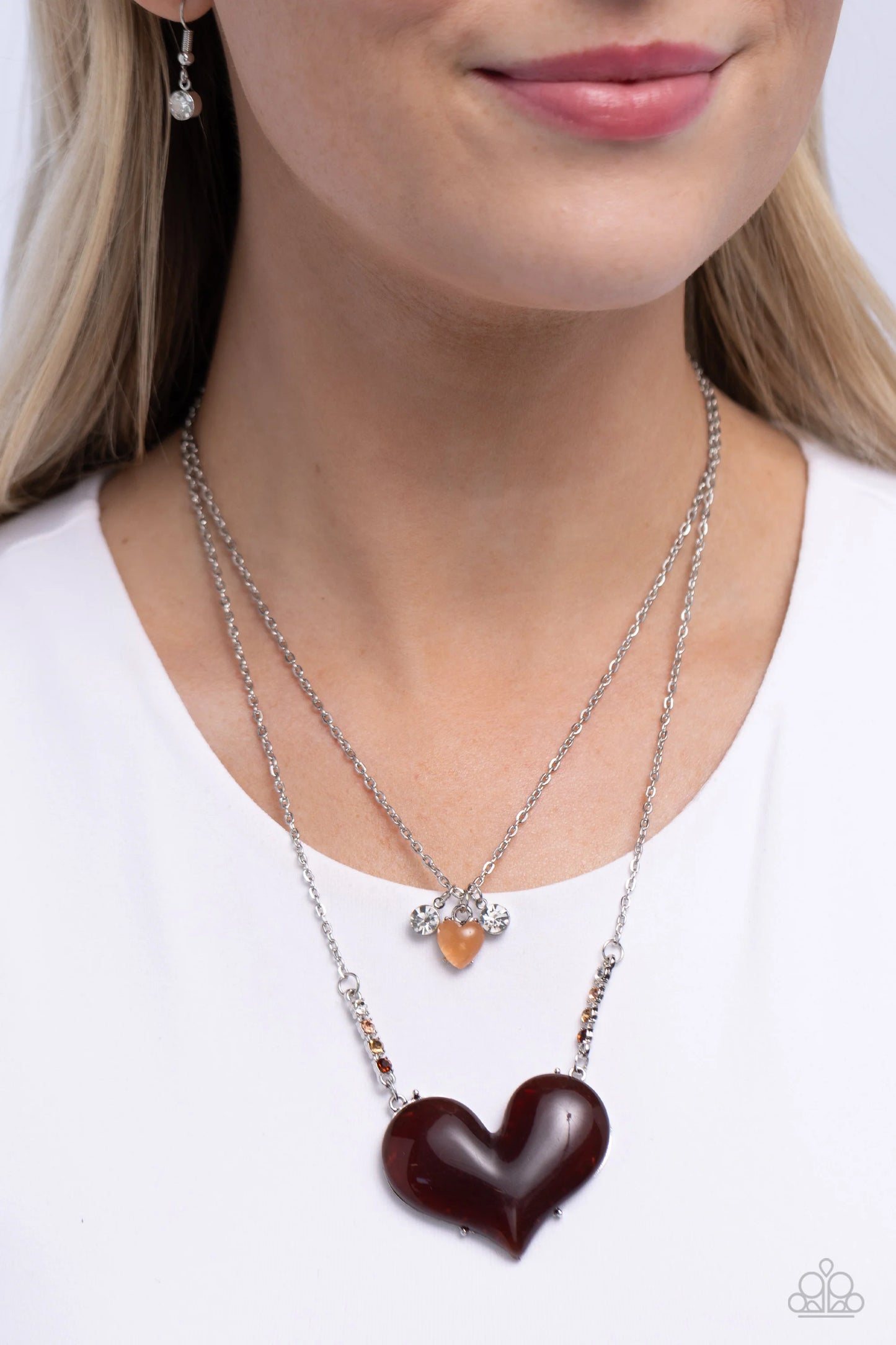 Paparazzi Heart-Racing Recognition - Brown Necklace