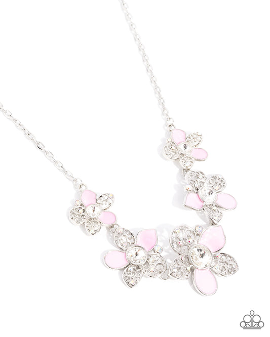 Paparazzi April Showers Bring Flowers - Pink Necklace
