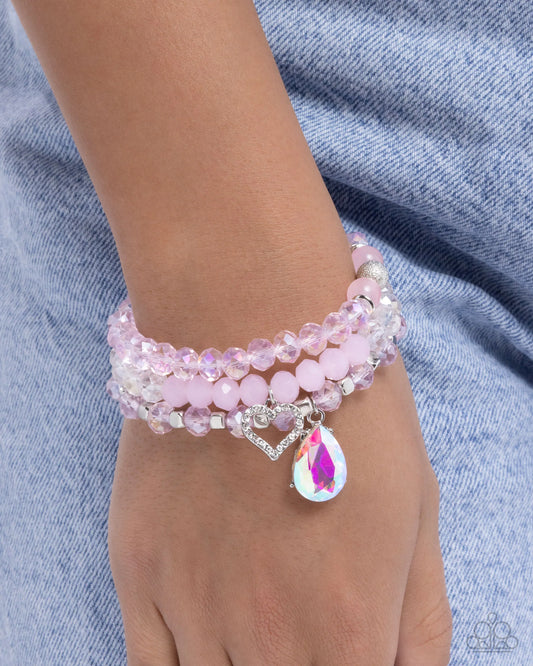 Paparazzi Lasting Layers - Pink Bracelet