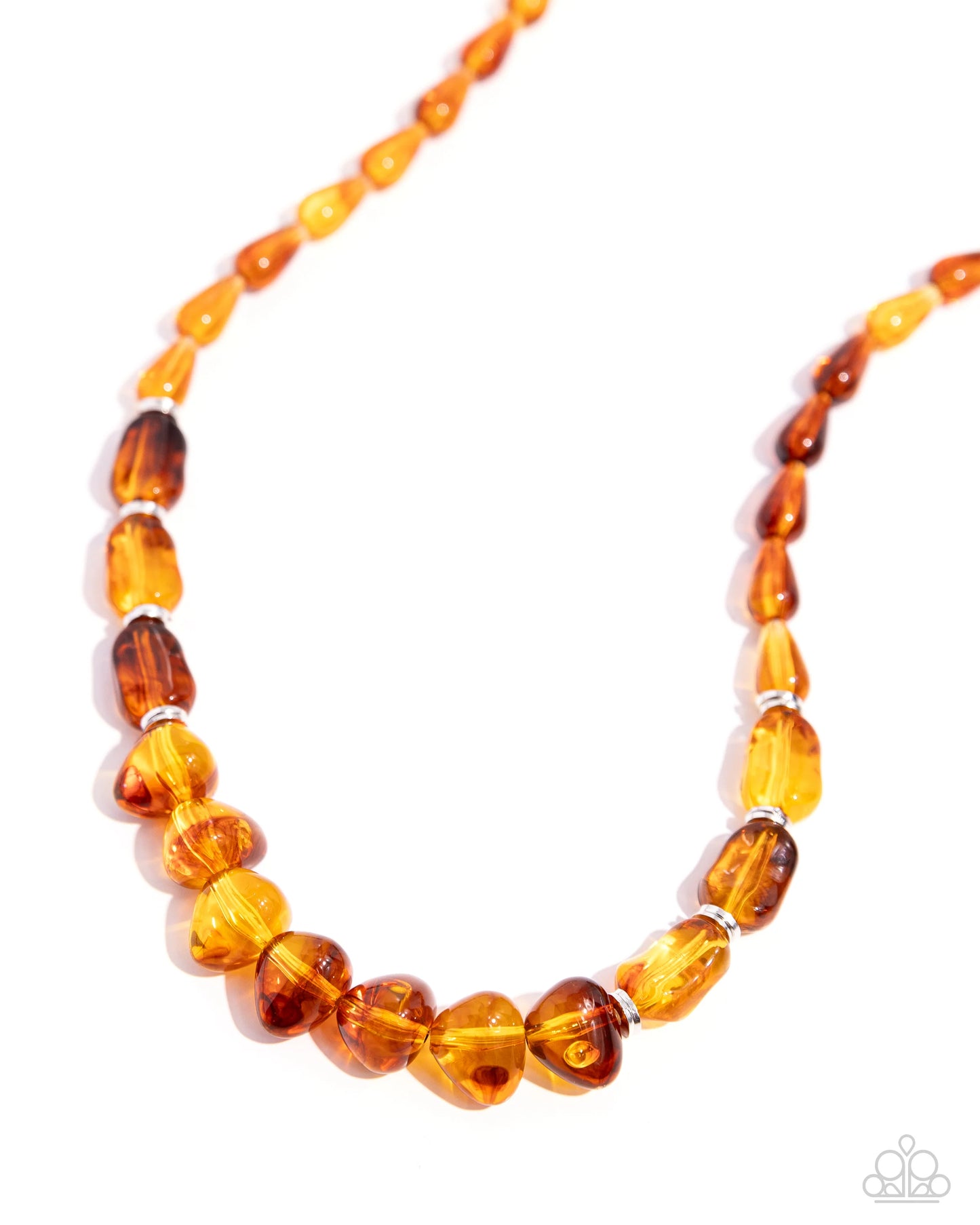 Paparazzi ♥ GLASSY Getaway - Brown ♥ Necklace