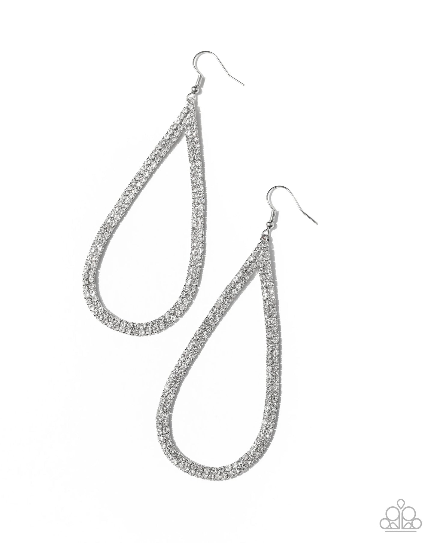 Traditional Twinkle - white - Paparazzi earrings